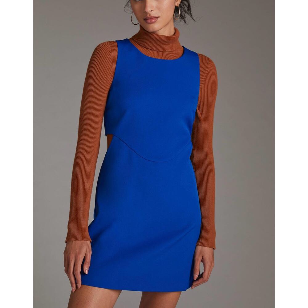 ANTHROPOLOGIE Mare Mare Cut Out Shift Dress Cobalt Blue XS